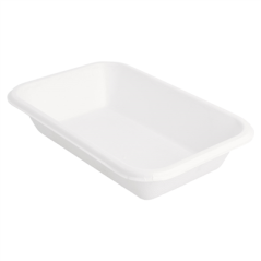 Image PLATEAUX 'BIONIC' 425 ML 18x12x3,5 CM BLANC BAGASSE (600 UNITÉ) #1