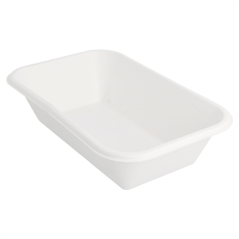 Image PLATEAUX 'BIONIC' 950 ML 21,5x14x5,2 CM BLANC BAGASSE (600 UNITÉ) #1