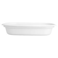 PLATEAUX 'BIONIC' 1100 ML 23,1x18,2x4,3 CM BLANC BAGASSE (300 UNITÉ)