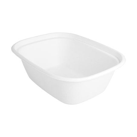 Image PLATEAUX 'BIONIC' 1800 ML 23,1x18,2x7,7 CM BLANC BAGASSE (300 UNITÉ) #1