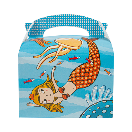 BOÎTES MENU ENFANT "FOND DE LA MER"  320 G/M2 15,50x10,50x17,50 CM QUADRICHROMIE CARTON (300 UNITÉ)