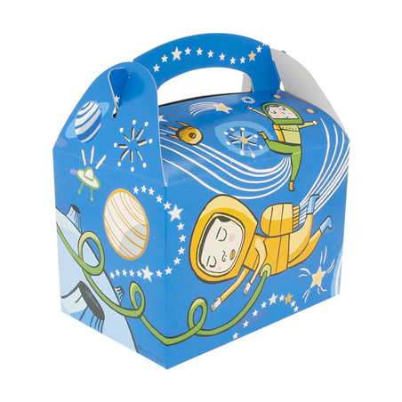Image BOÎTES MENU ENFANT "ESPACE"  320 G/M2 15,50x10,50x17,50 CM QUADRICHROMIE CARTON (300 UNITÉ) #1