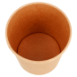 Image COMBO RÉCIPIENTS + COUVERCLES 480 ML - 16 oz 340 + 18 PE G/M2 Ø 9,7/7,5x10 CM NATUREL KRAFT (250 UNITÉ) #4