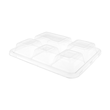 Image COUVERCLES POUR PLATEAUX 221.92 'BIONIC'  27x22x3,6 CM TRANSPARENT PET (250 UNITÉ) #1