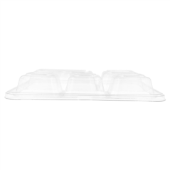 COUVERCLES POUR PLATEAUX 221.92 'BIONIC' 27x22x3,6 CM TRANSPARENT PET (250 UNITÉ)