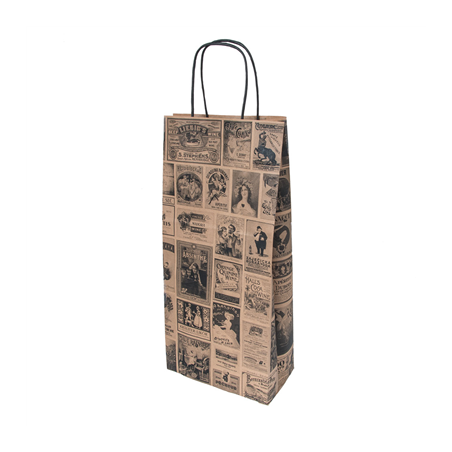 Image SACS SOS AVEC ANSES 2 BOTEILLES 'BACCHUS' 100 G/M2 18+10x39 CM NATUREL KRAFT (250 UNITÉ) #1