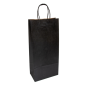 Image SACS SOS AVEC ANSES 2 BOTEILLES  100 G/M2 18+10x39 CM NOIR KRAFT (250 UNITÉ) #1
