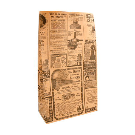 Image SACS SOS SANS ANSES 'TIMES' 70 G/M2 20+9x34,5 CM NATUREL KRAFT (500 UNITÉ) #1