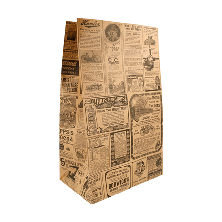 Image SACS SOS SANS ANSES 'TIMES' 70 G/M2 22+14x37 CM NATUREL KRAFT (500 UNITÉ) #1