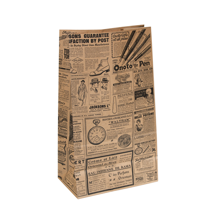 Image SACS SOS SANS ANSES 'TIMES' 80 G/M2 25+15x43,5 CM NATUREL KRAFT (250 UNITÉ) #1