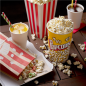 Image SACS SOS POP CORN 'STRIPES' 2,5 L-85 OZ 80 G/M² 14+8x24 CM NATUREL PARCH.INGRAISSABLE (500 UNITÉ) #3