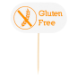 Image PIQUES "GLUTEN FREE"  8 CM BLANC BOIS (100 UNITÉ) #1