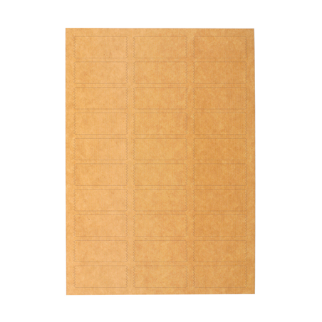 ÉTIQUETTES ADHESIVES BANDE  2,4x6 CM NATUREL KRAFT (3000 UNITÉ)