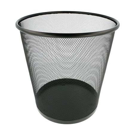 Image POUBELLE EN MAILLE 11 L Ø 26,5x29 CM NOIR ACIER (12 UNITÉ) #1