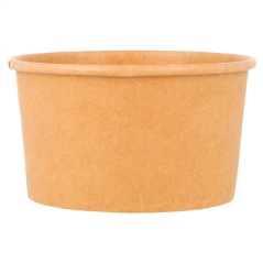POTS À GLACES 180 ML 250 + 18 PE G/M2 Ø 8,7x5,2 CM MARRON CARTON (2000 UNITÉ)