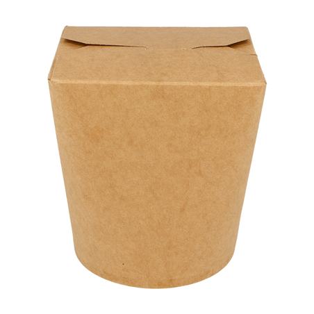 Image RÉCIPIENTS MULTIUSAGES MICRO-ONDABLES 960 ML 275 + 25 PE G/M2 Ø9x10,8 CM NATUREL KRAFT (50 UNITÉ) #1