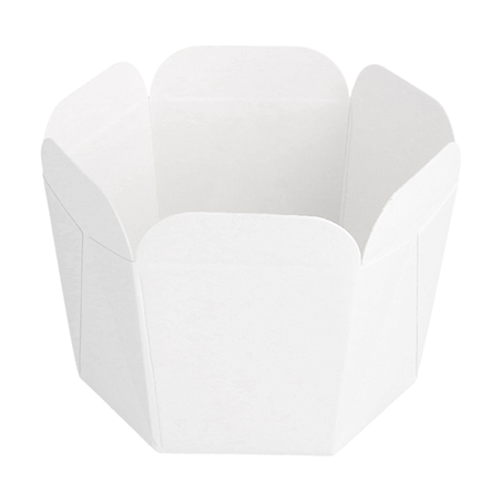 Image MINI POTS À PATES 10 CL 210 + 15 PE G/M2 5x5 CM BLANC CARTON (100 UNITÉ) #1