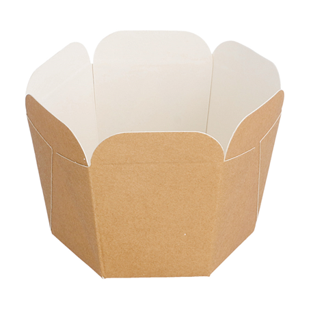 Image MINI POTS À PATES 10 CL 210 + 15 PE G/M2 5x5 CM MARRON CARTON (100 UNITÉ) #1