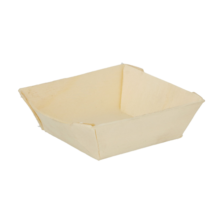 Image BARQUETTES CARRÉES 40 ML 5,5x5,5x2 CM NATUREL BOIS (500 UNITÉ) #1
