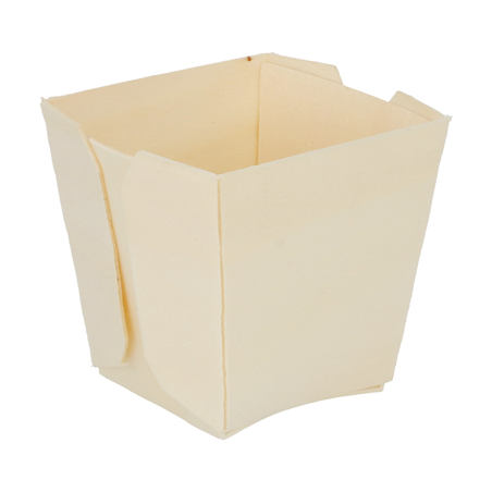 Image BARQUETTES CARRÉES  5,5x5,5x5,5 CM NATUREL BOIS (500 UNITÉ) #1