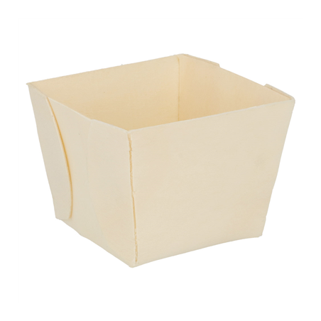 Image BARQUETTES CARRÉES  7x7x5,5 CM NATUREL BOIS (500 UNITÉ) #1