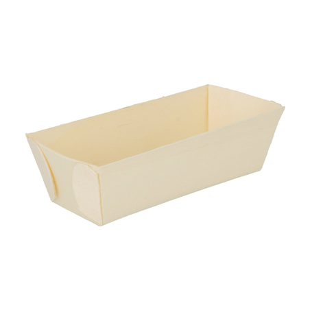 Image BARQUETTES RECTANGULAIRES  10x4,5x3 CM NATUREL BOIS (500 UNITÉ) #1