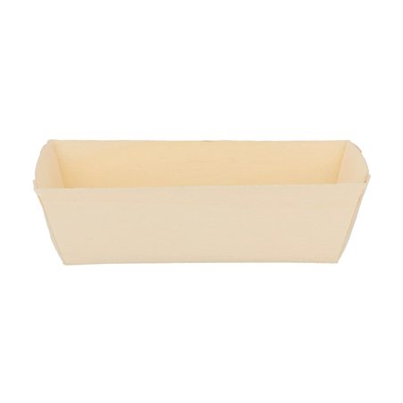 BARQUETTES RECTANGULAIRES  10x4,5x3 CM NATUREL BOIS (500 UNITÉ)
