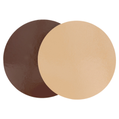 Image CARTONS PÂTISSERIE DEUX FACES  1100 G/M2 Ø 26 CM CHOCOLAT/PRALINÉ CARTON (100 UNITÉ) #1