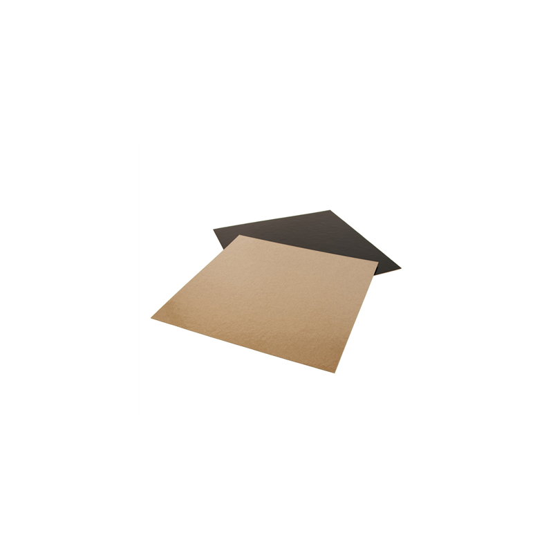 CARTONS PÂTISSERIE DEUX FACES  1100 G/M2 24x24 CM CHOCOLAT/PRALINÉ CARTON (100 UNITÉ)