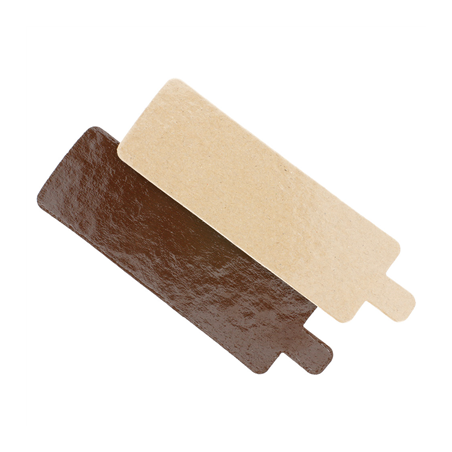 Image CARTONS PÂTISSERIE DEUX FACES  1100 G/M2 4,5x13 CM CHOCOLAT/PRALINÉ CARTON (200 UNITÉ) #1