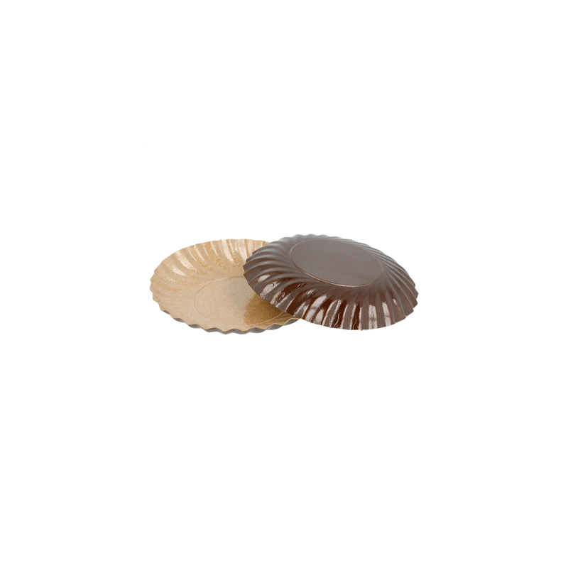 MINI PLATEAUX  380 G/M2 Ø 9 CM CHOCOLAT/PRALINÉ CARTON (200 UNITÉ)