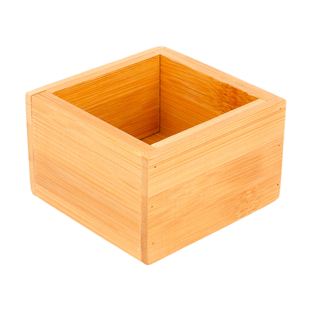 Image BOÎTE POUR BUFFET  8x8x5 CM NATUREL BAMBOU (1 UNITÉ) #1