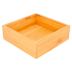 Image BOÎTE POUR BUFFET 15,5x15,5x5 CM NATUREL BAMBOU (1 UNITÉ) #1