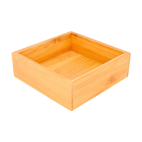 Image BOÎTE POUR BUFFET  15,5x15,5x5 CM NATUREL BAMBOU (1 UNITÉ) #1