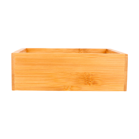 BOÎTE POUR BUFFET  15,5x15,5x5 CM NATUREL BAMBOU (1 UNITÉ)