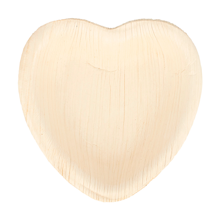 Image ASSIETTES "COEUR" 'ARECA'  10x10x1,5 CM NATUREL ARECA (200 UNITÉ) #1