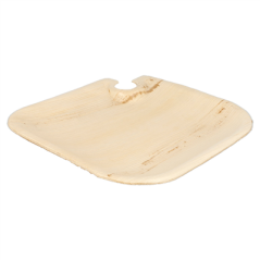 Image PLATEAUX AVEC PORTE-COUPES 'ARECA' 21x21x1,5 CM NATUREL ARECA (100 UNITÉ) #1