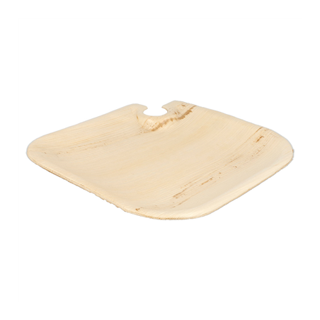 Image PLATEAUX AVEC PORTE-COUPES 'ARECA'  21x21x1,5 CM NATUREL ARECA (100 UNITÉ) #1