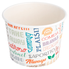 Image POTS 'PAROLE' 500 ML 280 + 18 PE G/M2 Ø11x8,2 CM BLANC CARTON (500 UNITÉ) #1