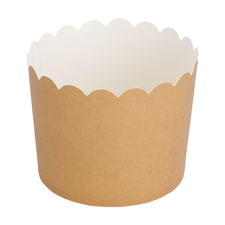 Image MUFFIN CUPS  160 + 15 PE G/M2 Ø 6x5,5 CM MARRON CARTON (100 UNITÉ) #1