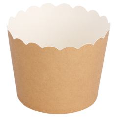 Image MUFFIN CUPS  160 + 15 PE G/M2 Ø 5x4,5 CM MARRON CARTON (100 UNITÉ) #1
