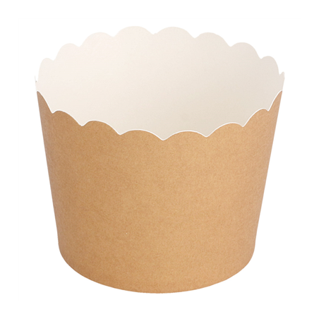 Image MUFFIN CUPS  160 + 15 PE G/M2 Ø 5x4,5 CM MARRON CARTON (100 UNITÉ) #1