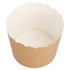 Image MUFFIN CUPS  160 + 15 PE G/M2 Ø 5x4,5 CM MARRON CARTON (100 UNITÉ) #3