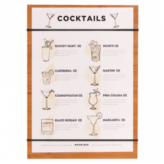 Image PLANCHE PORTE MENU AVEC ÉLASTIQUES  22,9x31,8x0,4 CM NATUREL MDF (1 UNITÉ) #4