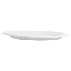 PLATEAUX OVALES 'BIONIC' 26,3x19,9x2 CM BLANC BAGASSE (600 UNITÉ)