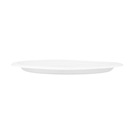 PLATEAUX OVALES 'BIONIC'  31,8x25,5x2,2 CM BLANC BAGASSE (600 UNITÉ)