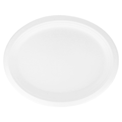 Image PLATEAUX OVALES 'BIONIC'  31,8x25,5x2,2 CM BLANC BAGASSE (600 UNITÉ) #3