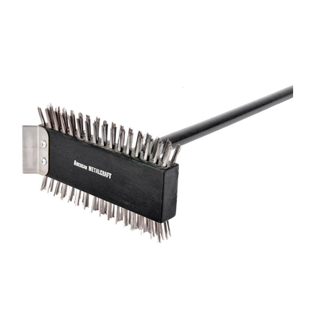 Image BROSSE NETTOYAGE GRILLS  76x21x12,5 CM NOIR ACIER (1 UNITÉ) #1