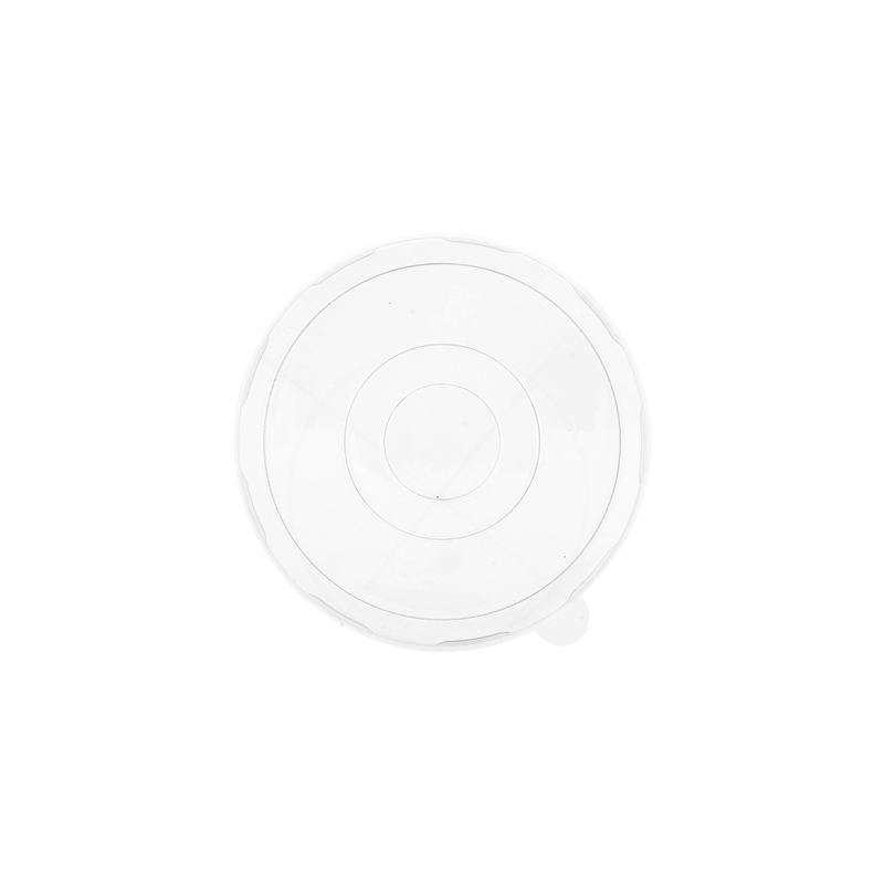 COUVERCLES BAS POUR SALADIERS 215.84-215.03 'BIONIC'  Ø 14x1 CM TRANSPARENT PET (900 UNITÉ)