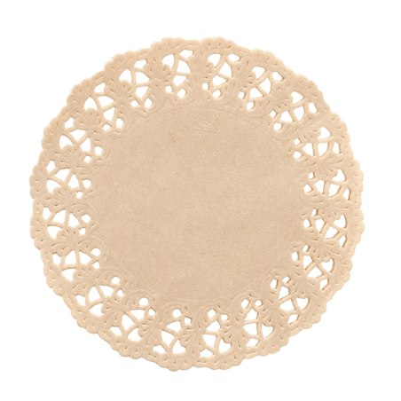 Image DENTELLES RONDES AJOURÉES  40 G/M2 Ø 24 CM NATUREL KRAFT (250 UNITÉ) #1